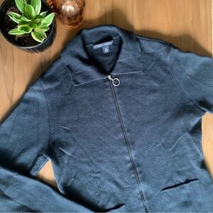 Black Banana Republic 90s Vintage 2003 Zip-Up Sweater